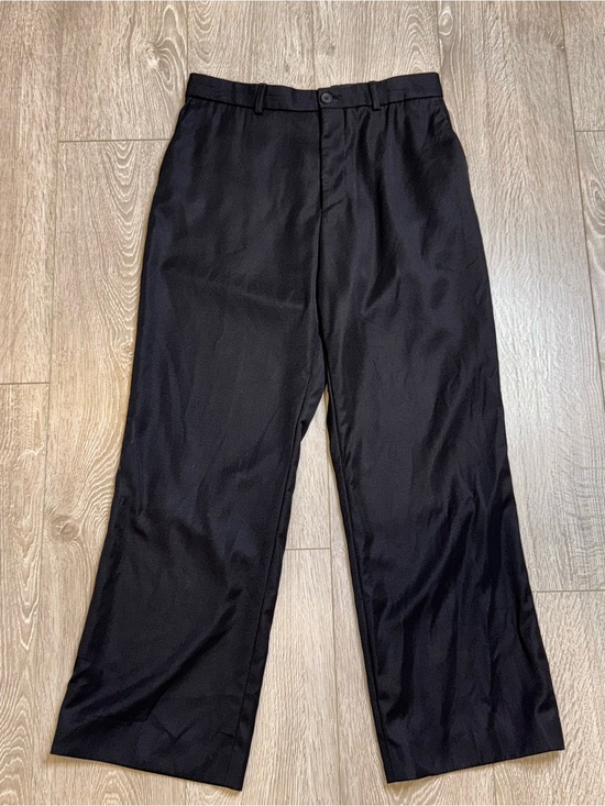Balenciaga Pants - Balenciaga 100% Wool Size M Womens Wide-Leg Trousers Quiet Luxury Relaxed Fit